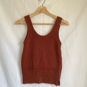 Madewell Sweater Tank Rust Terracotta Color Size XS